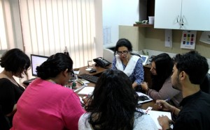 (L-R) Payal Puri, Neena Tejpal, Shoma Choudhury, Kunal Majumder, Megha Chhabra and Karuna John